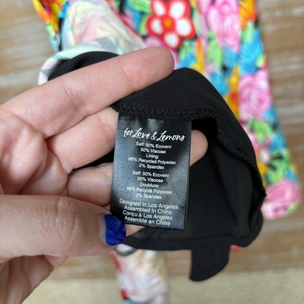 For Love & Lemons Mallory Mini Dress Floral Preppy Causal Sexy Womens S - Picture 5 of 6